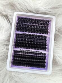 15 hàng 275 sợi mi giả dày 8D, mềm mại, giúp dài mi, độ cong D 80D+100D+180D, chiều dài hỗn hợp 10-18mm, chất liệu giả lông chồn, mềm mại tự nhiên, phù hợp với mọi kiểu trang điểm. Mi giả dạng chùm, mi giả dạng sợi, mi giả. - D - Xem 2
