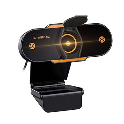 Webcam 2K - Cámara para ordenador Full HD mejorada (con cubierta de privacidad), interfaz USB, micrófono integrado, compatible con enfoque automático; ideal para enseñanza en línea, reuniones virtuales y videollamadas - Plug-and-Play.