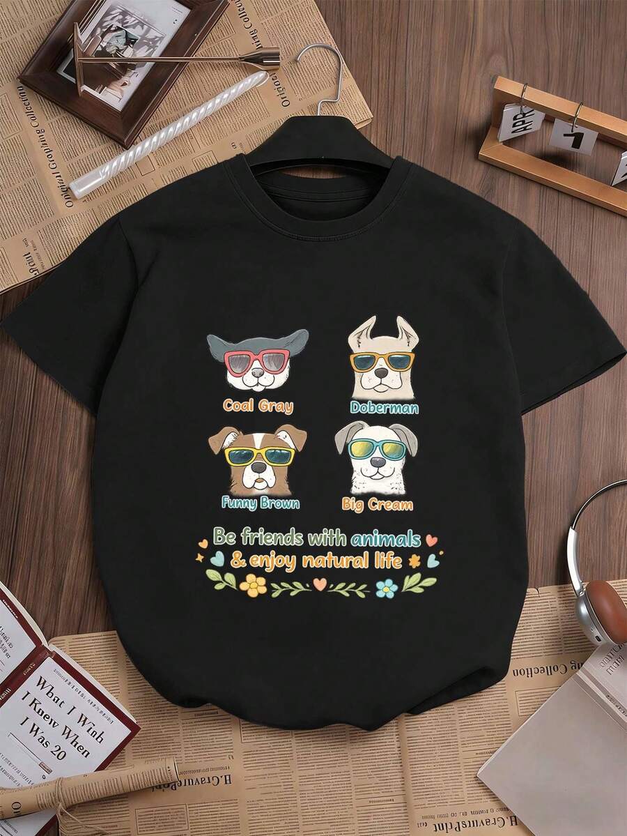 Women T-Shirts - Black - View 1