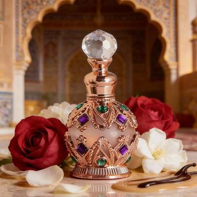 10ml/15ml Arab Essential Oil For Women - Rose Jasmine Vanilla Scent High-Quality Floral Fragrance, Long-Lasting 24-Hour Wear, Ideal For Dates, Parties, Gift Ideas