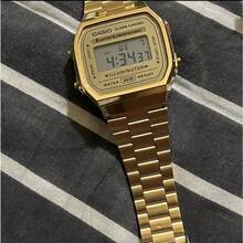 Casio A168WG-9EF 金色數位手錶，經典方形中性復古腕錶，附鬧鐘、秒錶、LED燈、防水，含錶帶 - 均碼 - 查看 8