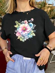 Women T-Shirts - Black - View 1