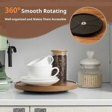360° Rotating Acacia Wood Slouchy Susan Turntable, Suitable For Cabinets, Pantries, Kitchen Countertops, Dish Racks, Coffee Bars And Farmhouse Decor, Can Be Used As Kitchen Storage Rack, Spice Rack, Kitchen Accessories, Kitchen Tools, Easy To Clean, Perfect Gift For Mother's Day, Cooking Enthusiasts Or Housewarming - View 10