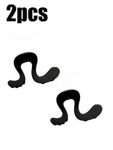 2pcs Black Matte Asymmetrical Geometric Hair Claw Clips, Minimalist Elegant Design, Help Support Ponytail For More Volume, Matte Black Tone Easy To Match, Suitable For Daily Commute - Multicolor - View 12