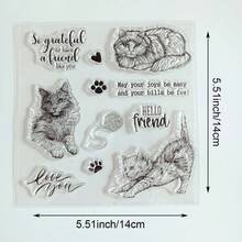 Transparente Tier Hund & Katze Stempel, DIY Grußkarten Dekoration Stempel/Siegel, Handgemachte DIY Fotoalbum Kartenherstellung Dekoration Stempel, Planer & Grußkarten - Tier - Übersicht 30