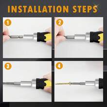 1 Tua vít có tay cầm lục giác 1/4 inch, thép S2, có nam châm, hình ngôi sao và hoa mai, an toàn (không kèm đầu tua vít) - Tua vít có bánh cóc - Xem 4
