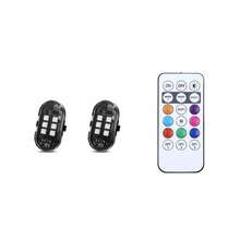 Bộ 1/2/4/6 đèn LED nhấp nháy không dây có điều khiển từ xa, đèn mini 8 màu sạc USB, đèn cảnh báo khẩn cấp chống va chạm cho ô tô, xe máy, máy bay không người lái, máy bay, xe đạp. - A - Xem 11