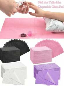 Thảm lót bàn làm móng gấp gọn chống thấm nước 3 lớp, màu hồng và đen, dùng một lần, tấm lót bảo vệ đa năng cho tiệm làm móng, xăm hình, nha khoa. - Nhiều màu - Xem 2