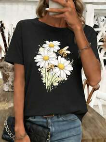 Women T-Shirts - Black - View 1