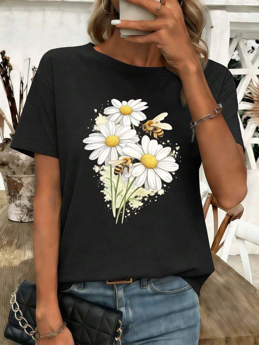 Women T-Shirts - Black - View 1
