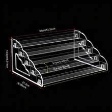 1套可拆卸多层化妆品收纳架，亚克力桌面化妆品和指甲油收纳架 - 無色 - 查看 9