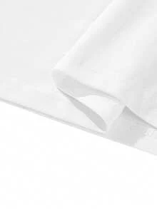 Camiseta de cuello alto con media cremallera para hombre, de estilo minimalista y casual, transpirable de manga corta - Blanco - Ver 10