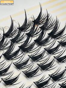 Mi giả Fox Lash dạng sợi đơn, 100 sợi, độ cong D, làm thủ công, tự nối mi, mi giả kiểu Manga, thân thiện với da, bền lâu, dụng cụ trang điểm dành cho người mới bắt đầu. - C - Xem 9