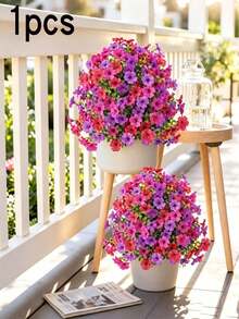 1/3 chậu cây trang trí hình cầu màu xanh lá cây nhân tạo, thích hợp trồng trong chậu ngoài trời, có cọc cắm, chống tia UV và chịu được thời tiết khắc nghiệt, cây giả mùa hè, cây nhân tạo trang trí trong nhà, 4 màu hỗn hợp, thích hợp cho vườn, hiên nhà và sân thượng. - nhiều màu - Xem 14