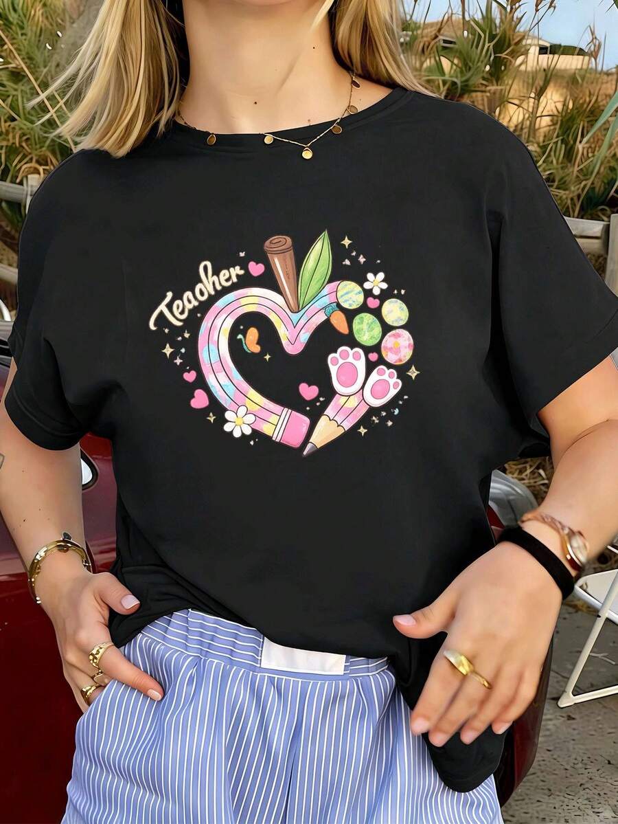 Women T-Shirts - Black - View 1