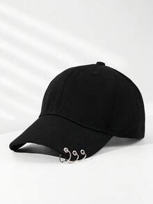 1pc Hoop Chain Accent Baseball Cap, Versatile Hip-Hop Streetwear,Beach,Travel - Multicolor - View 21