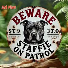 1 áp phích phẳng 2D, Đội tuần tra chó săn Staffordshire Bull Terrier, in độ phân giải cao, chống thấm nước và phai màu, thích hợp cho nhà cửa, nhà bếp, sân vườn, gara, văn phòng, quán bar - Áp phích phong cách cổ điển. Có sẵn các vị trí lỗ để treo như trong bảng kích thước. - Nhiều màu - Xem 4