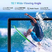 Qetupa 10.1-Inch Tablet PC, Android 15 OS, MTK 8788 Octa-Core 2.0GHz CPU, 4GB RAM, 64GB ROM, 1280*800 IPS HD Display, 5MP Front Camera & 13MP Rear Camera, 6000mAh Battery, 802.11ac WiFi 5, GPS, Widevine L1 (Adapter Not Included) - Blue - View 3