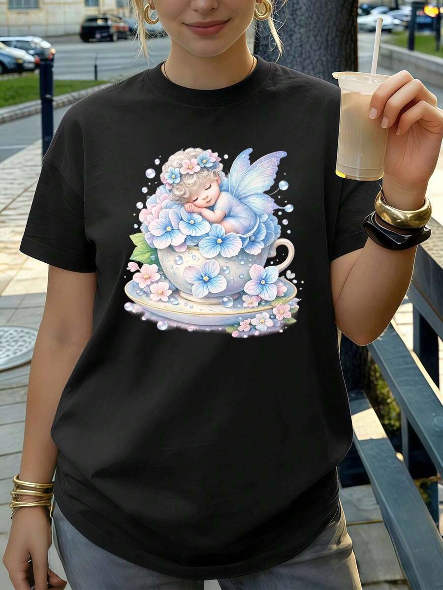 Women T-Shirts - Black - View 1
