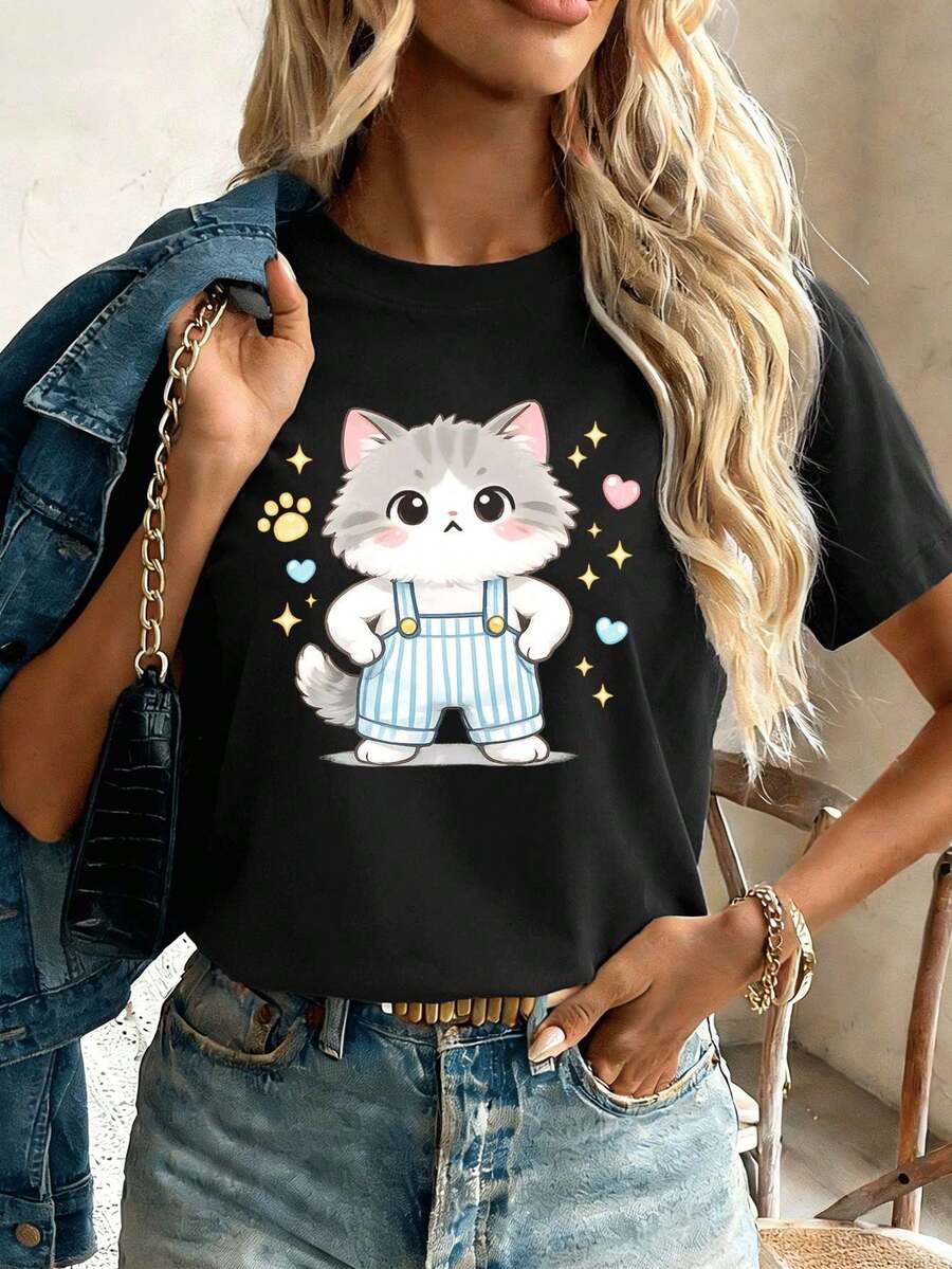 Women T-Shirts - Black - View 1