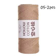 2mm Hollow Cotton Yarn, Suitable For DIY Crochet Bags, Handmade Knitting, Hats, Round Ropes, Pearl Strings - LUGU - View 13