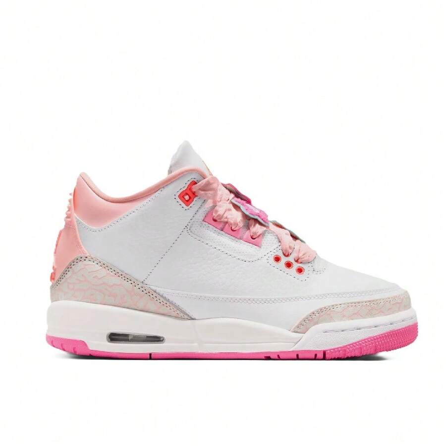 Big Kid's Jordan 3 Retro 'Spring Flowers' Pearl Pink/Orange (II0599 600) - White - View 1