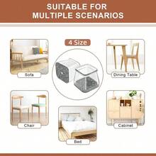 24入矽膠椅腳地板保護墊，附毛氈墊，防刮花與減噪，適用木地板與磁磚地板，適合圓形、方形與長方形椅腳，餐廳與廚房椅專用 - 淺灰色 - 查看 9