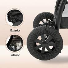2/4pcs Stroller Wheel Covers, Indoor Use Only, Durable, Dustproof & Easy Clean, Easy To Clean, Easy Roll Design & Umbrella Strollers, Baby Shower. - Multicolor - View 9