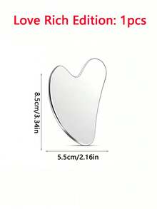 1pc Gua Sha Facial Tool, Facial Massage Tool, Silver Makeup Palette Scraper, Designed For Acupuncture Stimulation And Fatigue Relief, Gua Sha - Smooth And Durable Metal Gua Sha Tool, Suitable For Face And Body, Reduces Puffiness, Silver, Makeup Applicator, Beauty - View 13