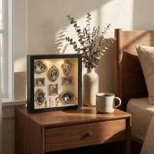 1 Set 6-Inch DIY Mini Museum Shadow Box - Preserve Beautiful Memories In A Unique Way, 3D Photo Frame Kit With Gold Mini Photo Frame And Character Figurines, Personalized Unique Commemorative Decor. Perfect For Various Holidays, Anniversaries And Graduation Season Gifts - Multicolor - View 4