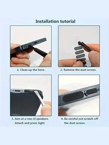 Bộ dụng cụ vệ sinh điện thoại Type-C, bao gồm bàn chải vệ sinh bàn phím máy tính và miếng dán bảo vệ loa điện thoại, bộ chống bụi. - đen - Xem 5