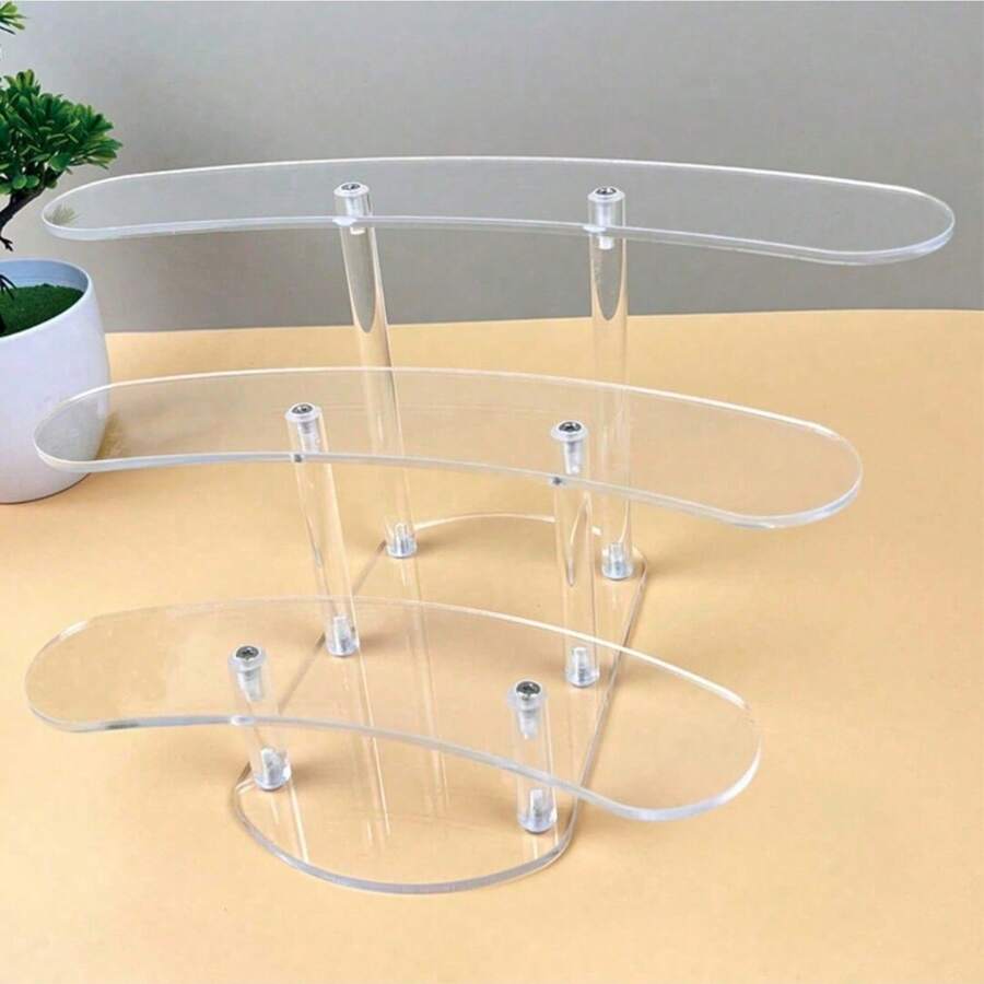 Acrylic Cake Stand, Transparent Round Dessert Display Rack, Multi-Tier Wedding Birthday Buffet Stand - Clear - View 1