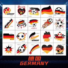 World Cup Football Flag Colorful Tattoo Stickers Cross-Border Waterproof Sweat-Resistant Sports Event Face Tattoo Stickers - 德國GER01-20 - 查看 2