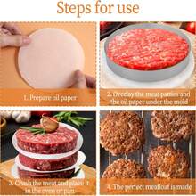 50/150 tờ giấy nướng bánh hamburger chống dính, kích thước 4,72 inch (khoảng 12cm), dễ tách rời, có thể đông lạnh và nướng, thích hợp để ép bánh hamburger, nướng bánh ngọt và bánh pie. - Nhiều màu - Xem 7