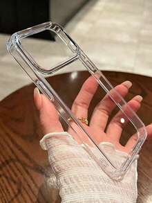 简约黑色亚克力透明手机壳，适用于 17 Pro Max/17 Pro/17 Air/17/16 Pro Max/16/16 Pro/16 Plus/11/15/15 Pro/15 Pro Max/12/13/14 Pro Max/XS/XR/11 Pro/11 Pro Max/12 Pro/12 Pro Max/13 Pro/13 Pro Max/7 Plus/14 Pro/14 Pro Max/14 Plus/7 Plus/8 Plus/8/SE2/12 Mini/13 Mini/16E，硬壳，防黄变 - 無色 - 查看 3