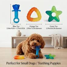 1 Đồ chơi gặm nướt cho chó con nhỏ - Bộ đồ chơi gặm bằng nhựa PVC chuyển màu dành cho chó thích gặm mạnh - Đồ chơi làm sạch răng cho chó nhỏ giúp ngăn chặn hành vi gặm phá hoại, giảm lo lắng và buồn chán - Quà tặng cho thú cưng trong nhà - trái cam - Xem 3