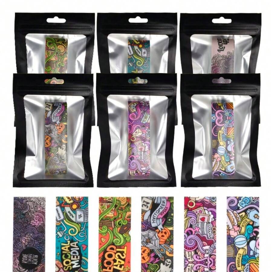 Miếng dán bảo vệ cạnh vợt Pickleball 16mm, chống sốc, bền bỉ, kiểu graffiti, dùng cho luyện tập. - Nhiều màu - Xem 1