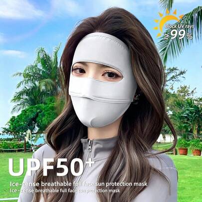Mascarilla deportiva lavable y reutilizable con protección UPF 50+ para mujeres
