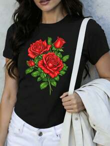Women T-Shirts - Black - View 1