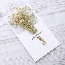 2pcs Realistic Baby's Breath Flower Greeting Cards, Natural Preserved Fresh Flower Bouquet Cards, Handmade Birthday/Valentine's Day/Mother's Day Stationery, Mini Floral Cards For Various Occasions, Exquisite Dried Flower Gift Box With Breathing Bouquet, Blank Note Cards Suitable For Birthday, Wedding, Graduation Gifts - Sets - View 5