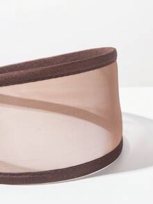 1pc Minimalist Wide-Brimmed Korean Style Headband, Versatile Personalized Sheer Mesh Elegant Hair Accessory, Suitable For Daily Wear And Summer Outfit Matching,Festival,Party - FG33 - Brown - View 2