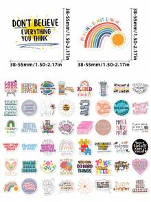 50PCS Mental Health Stickers, Positive Affirmation Waterproof Vinyl Decals With Inspirational Self-Care Designs For Water Bottles, Laptops, Journals & Scrapbooks, Motivational Stickers For Adults & Mental Health Advocates, Perfect For Personalizing Daily Items, Crafts And DIY Projects Scrapbook Supplies Scrapbooking - 1 Set - View 10