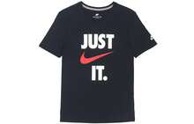Nike Sportswear 字母印花圓領美式復古多巴胺短袖T卹 - 黑色 - 查看 9