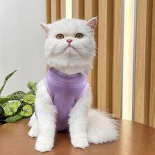 猫咪绝育服，断奶无袖连体衣，贴身柔软，舒适休闲，防舔伤口，易于穿脱；狗狗绝育服；宠物服装；猫咪术后恢复服；宠物用品；猫咪用品；猫咪服装 - 彩色 - 查看 10