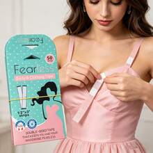 50 Strips Double Sided Body Clothing Tape, Waterproof Invisible Fashion Tape For Clothes, Strong Adhesive No Trace Anti-Slip Wardrobe Tape For Dresses Bra, Perfect Gift For Friends, Ideal Present For Birthday Christmas Valentine's Day All Festivals - Màu da 1 đôi - Xem 9
