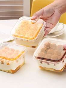 10/20个装木质多层慕斯蛋糕盒、水果酸奶盒、豆浆包装盒、蛋糕盒 - 白色 - 查看 3