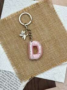 Creative Cartoon Cute Heart Star Shiny English Letter Keychain Pendant, Suitable As Small Gift For Friends And Family During Holidays - Multicolor - View 36