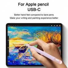 1个硅胶保护套，兼容Apple Pencil 3 USB-C接口，适用于iPad Pencil触控笔，带笔套和便携手写笔保护套 - 彩色 - 查看 5