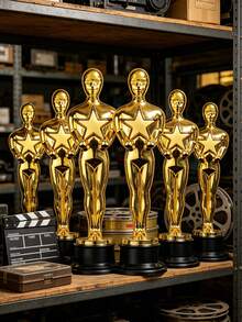 1/3/5/10pcs Gold Trophy, Gold Medal, Mini Trophy, Star-Shaped Little Gold Man Trophy, Plastic Trophy, Suitable For Competition, Event, Sports Match, Party Decoration, Performance, Award Ceremony And Recognition Gift - A - View 11