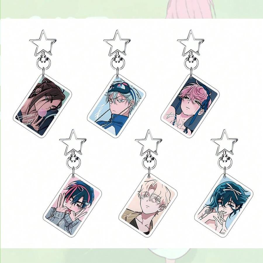 Anime ALIEN STAGE Keychains Pendant Car Key Chain Acrylic Stand MIZI SUA TILL IVAN HYUNA LUKA Fans Gifts Cosplay Accessories - 外星人舞台-6CM-02-01 - 查看 1